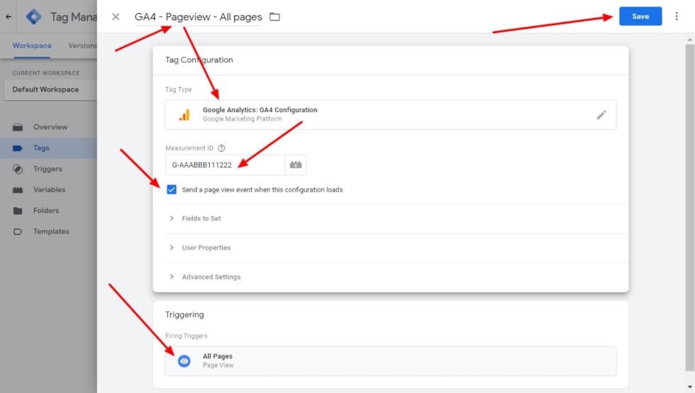 Relatório de vendas excel google tag manager analytics 4 configuration tag settings